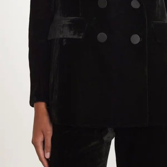 Veronica Beard Ellette Black Velvet Blazer - Picture 4 of 11